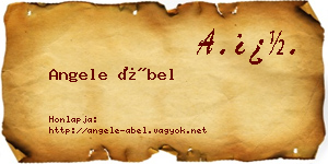Angele Ábel névjegykártya