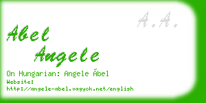 abel angele business card